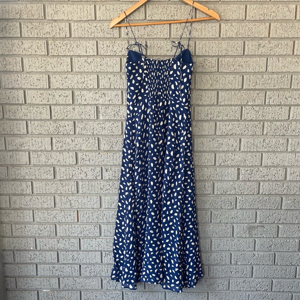 Reformation Juliette Dress in Moray Blue Dots Size 10 - Picture 7 of 9